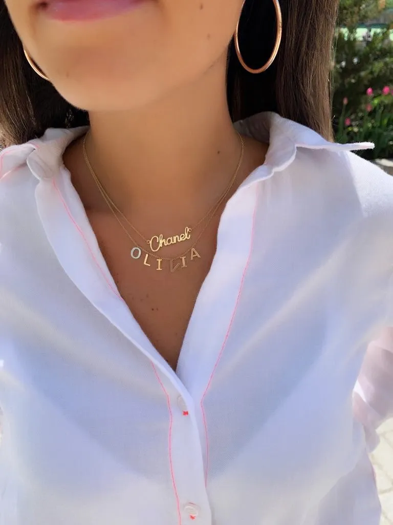 Cursive Pavé Name Necklace