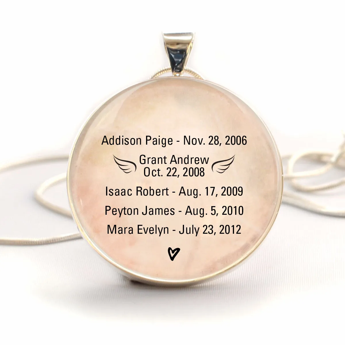 Custom-Designed Pendant, Grandmothers' & Mothers' Personalized Silver-Plated Christian Pendant Necklace – Feature Grandchildrens’ Names!