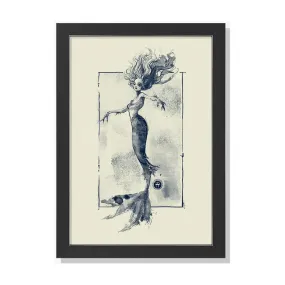 Dancing Mermaid Modern Pin Up Girl Artwork Print