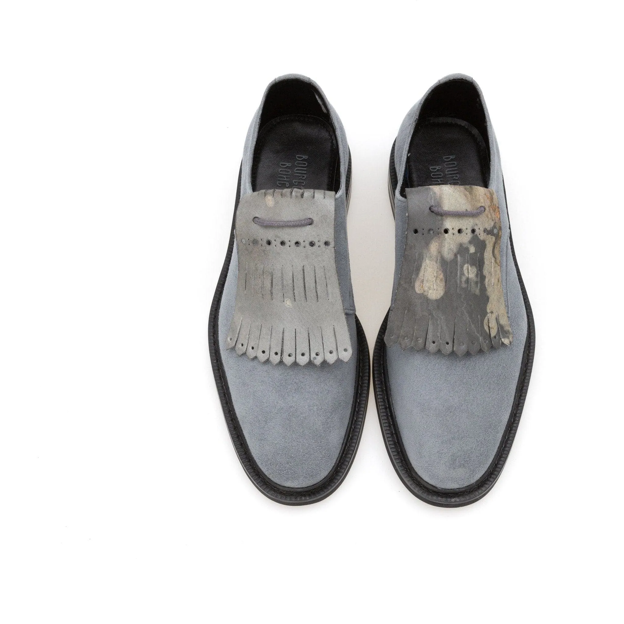 'Daniella'  vegan women's Derby by Bourgeois Boheme - grey suede