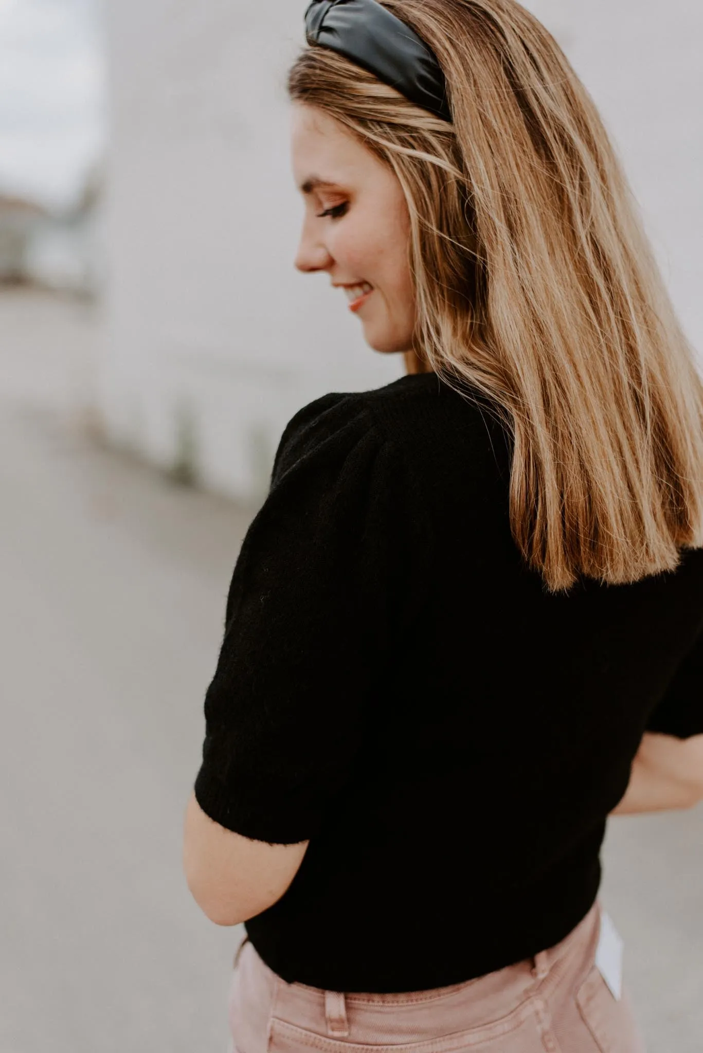 Danielle Short Puff Sleeve Sweater