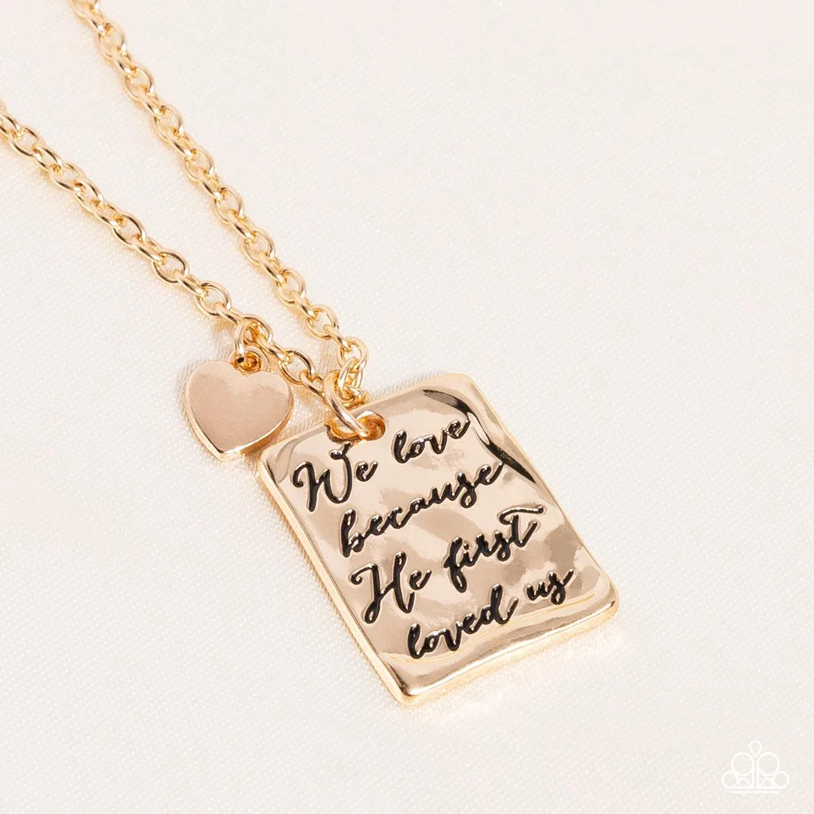 Divine Devotion Gold Inspirational Necklace - Paparazzi Accessories