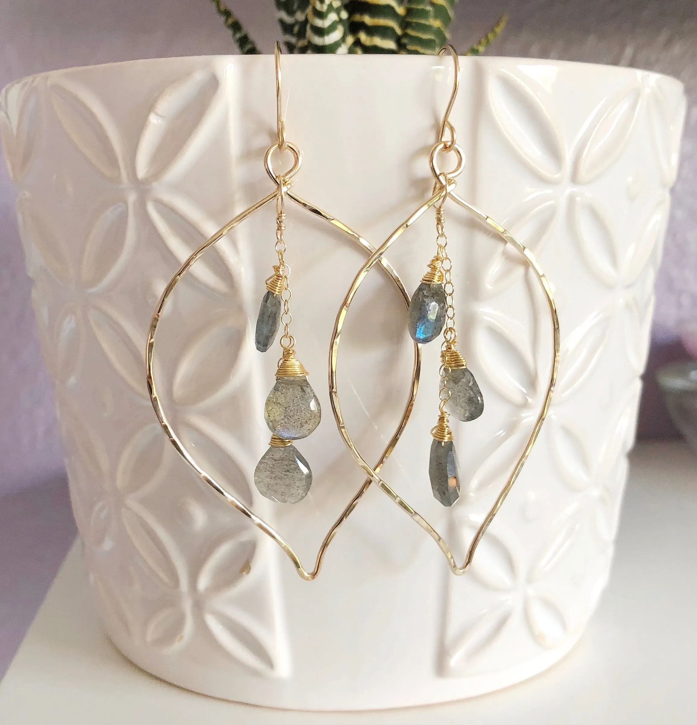 Earring Yuri - labradorite (E265)