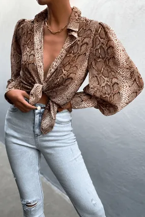 Ellis Top - Snake Print