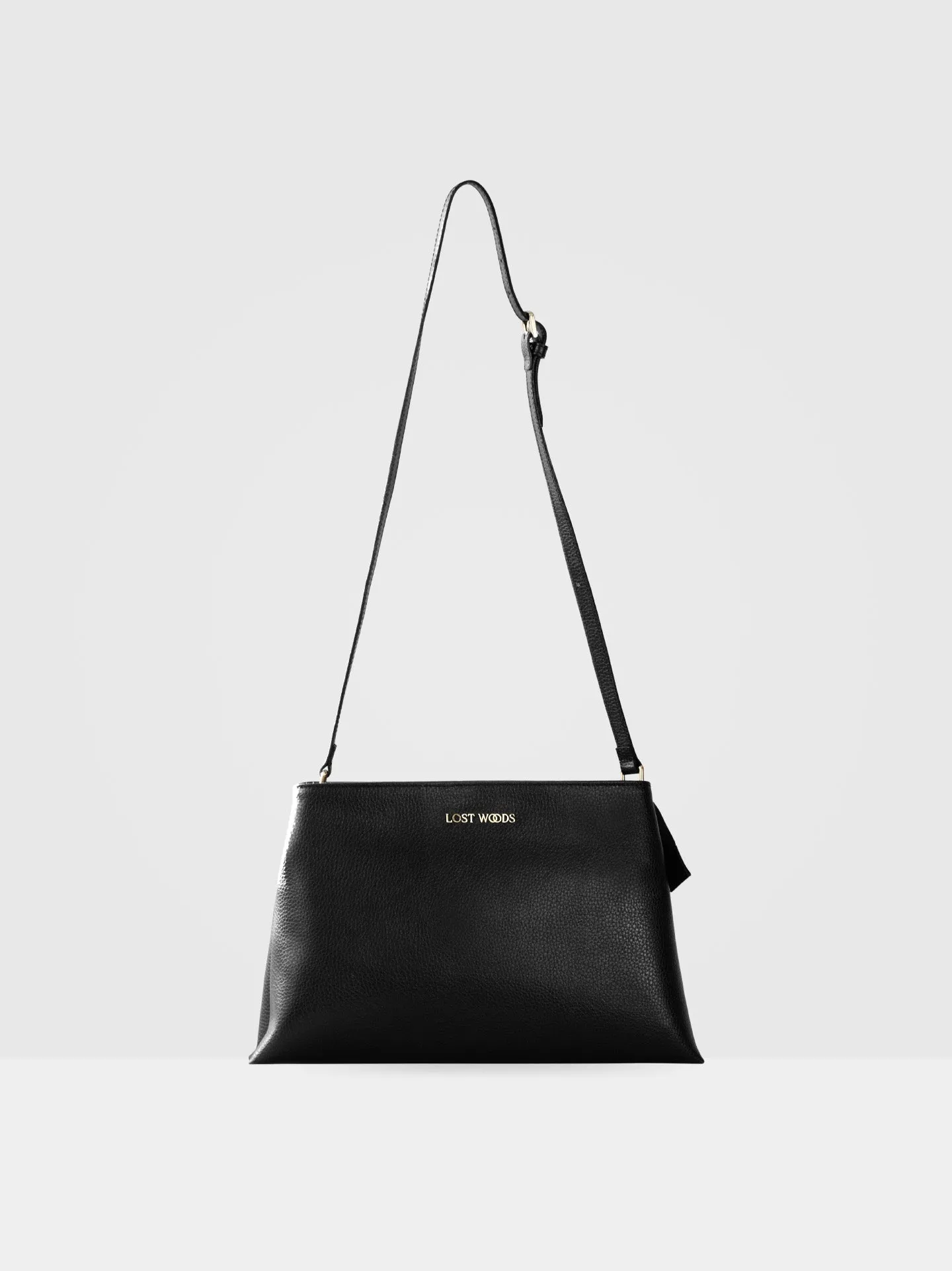 Elm MIRUM Leather Vegan Crossbody | Black & Gold