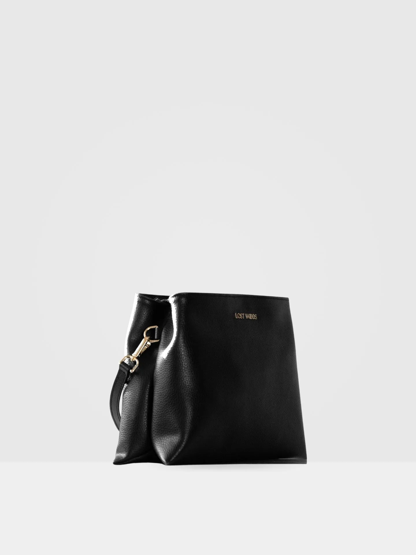 Elm MIRUM Leather Vegan Crossbody | Black & Gold