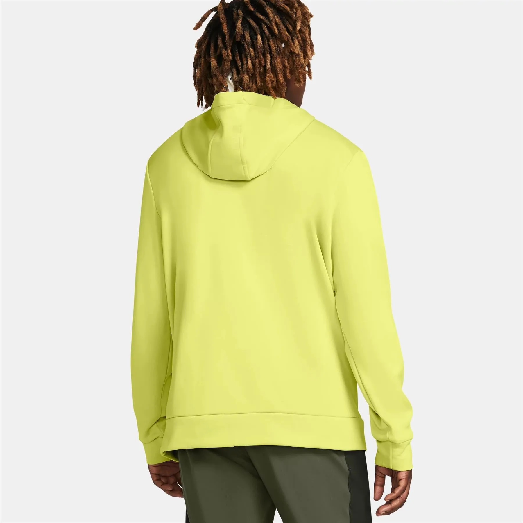 Fleece Graphic Hoodie Lime Yellow - AW23