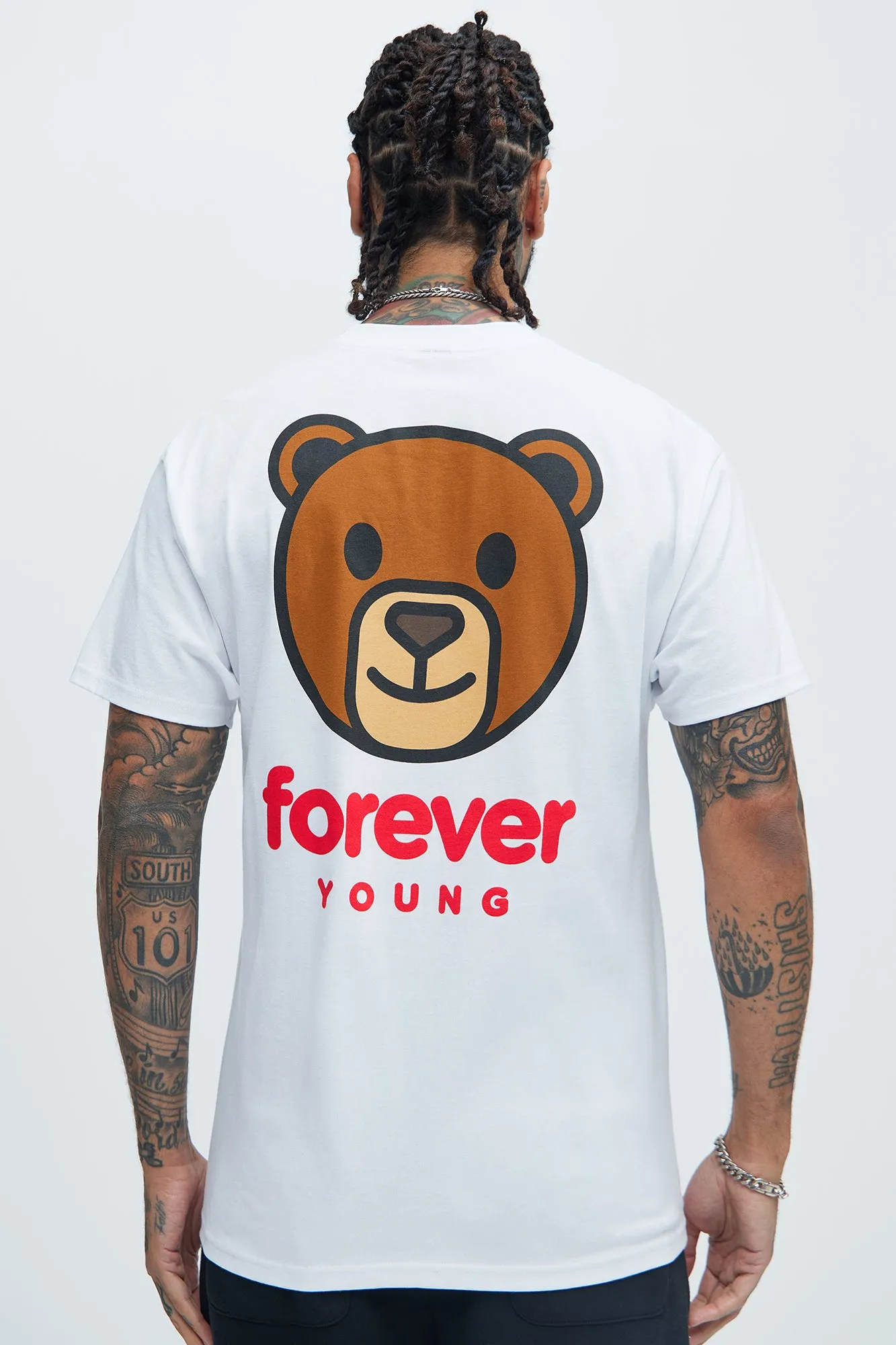 Forever Young Cub Short Sleeve Tee - White