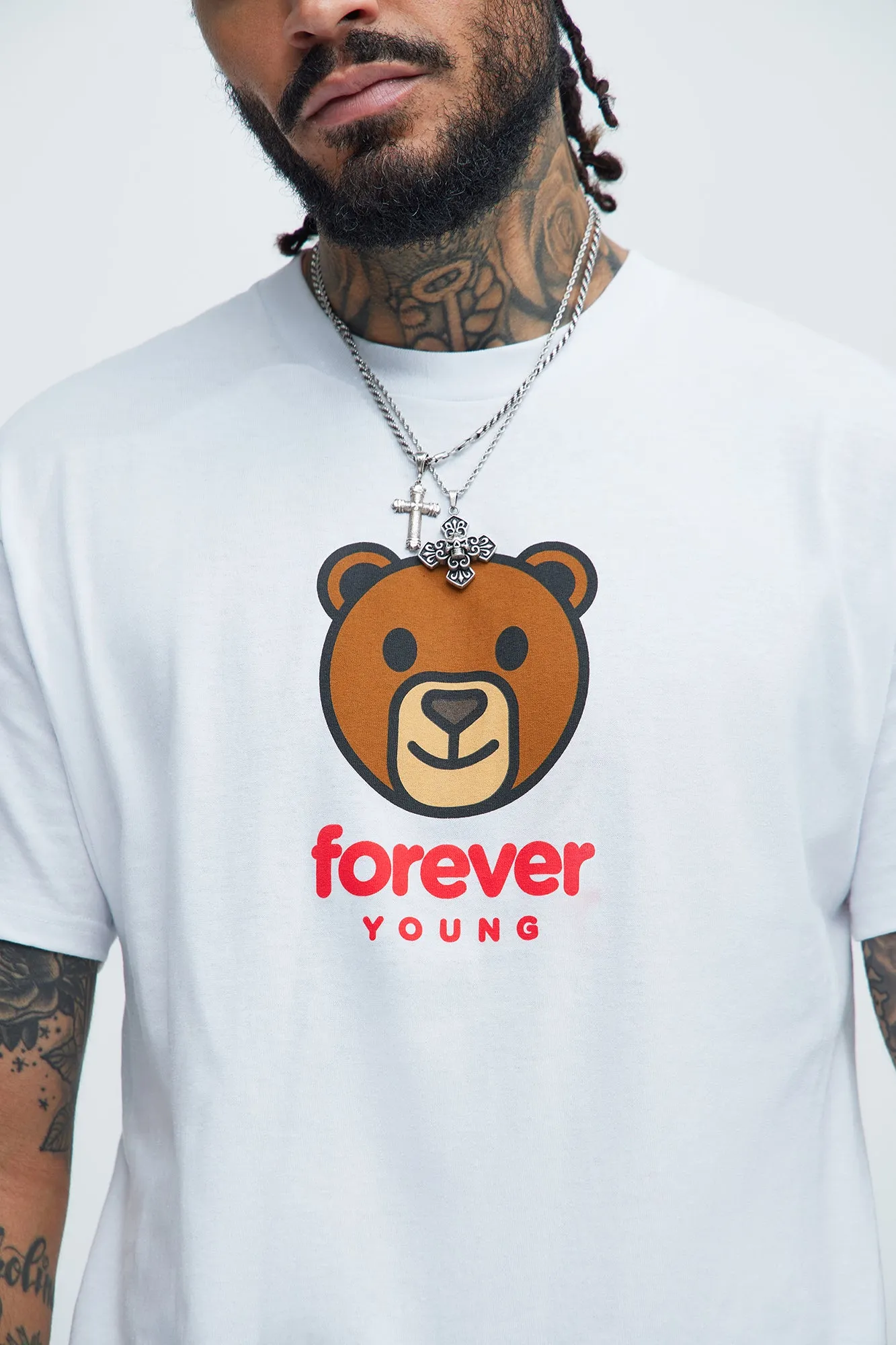 Forever Young Cub Short Sleeve Tee - White