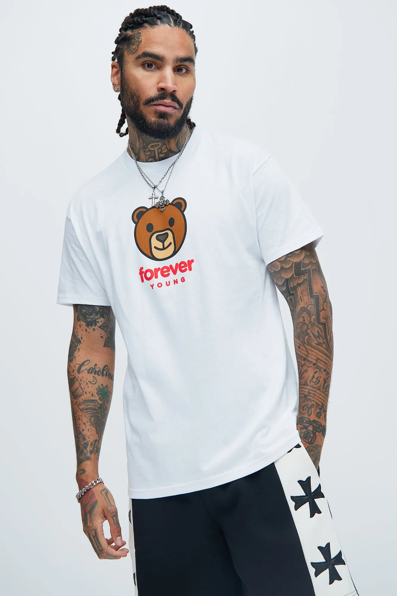 Forever Young Cub Short Sleeve Tee - White