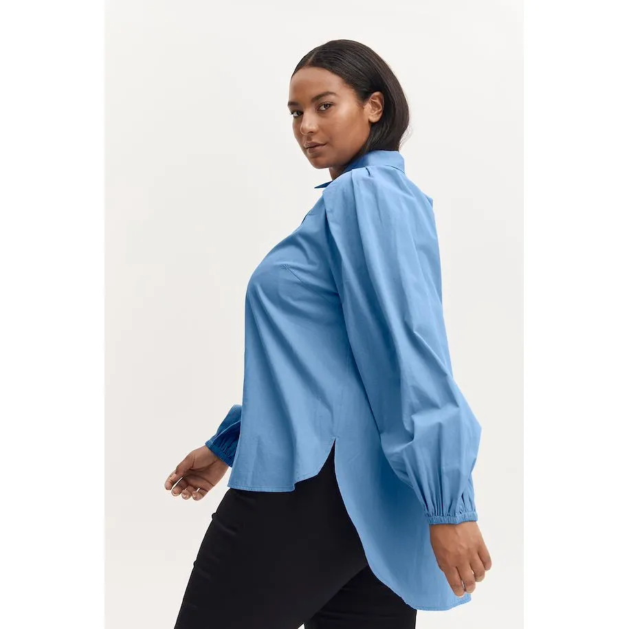 Fransa Plus Hallie Shirt in Blue