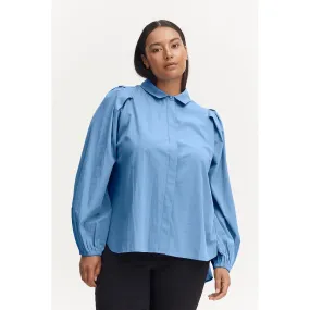 Fransa Plus Hallie Shirt in Blue