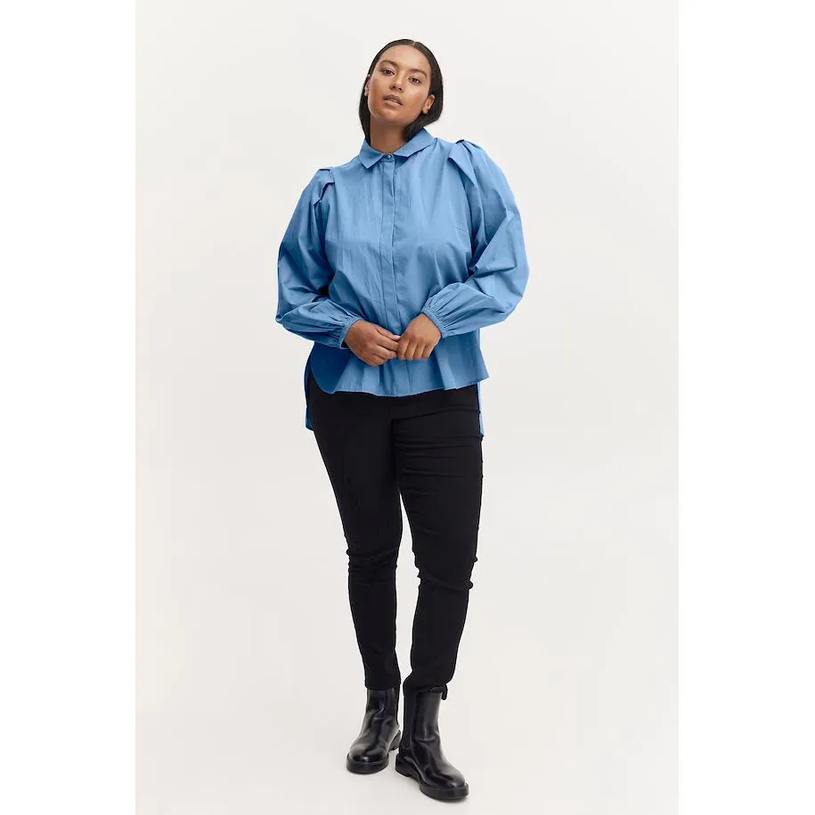 Fransa Plus Hallie Shirt in Blue