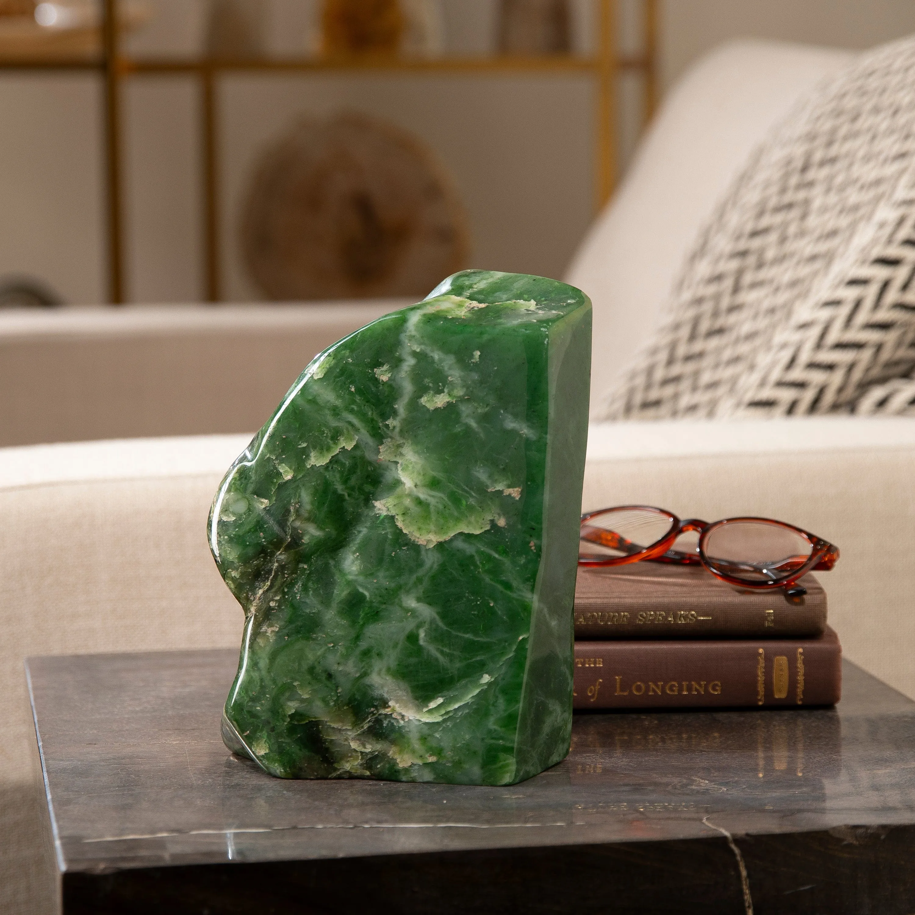 Freeform Nephrite Jade Tower from Afghanistan - 8 / 10 lbs