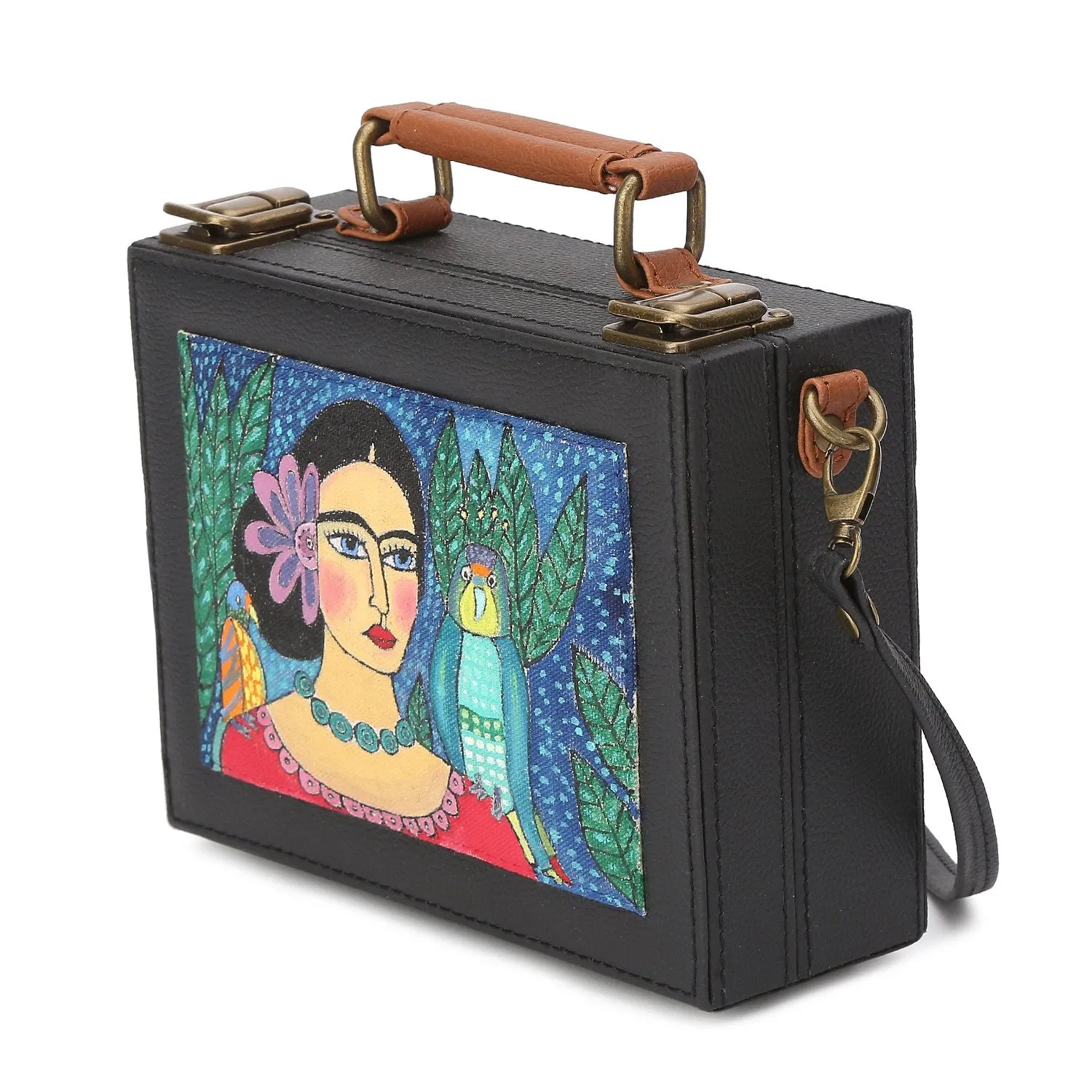 Frida women Hand-painted crossbody Sling Bag