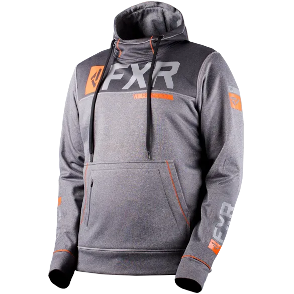 FXR Helium Tech Pullover Hoodie Grey Orange