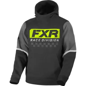 FXR Race Division Youth Pullover Fleece Black/Hi-Vis