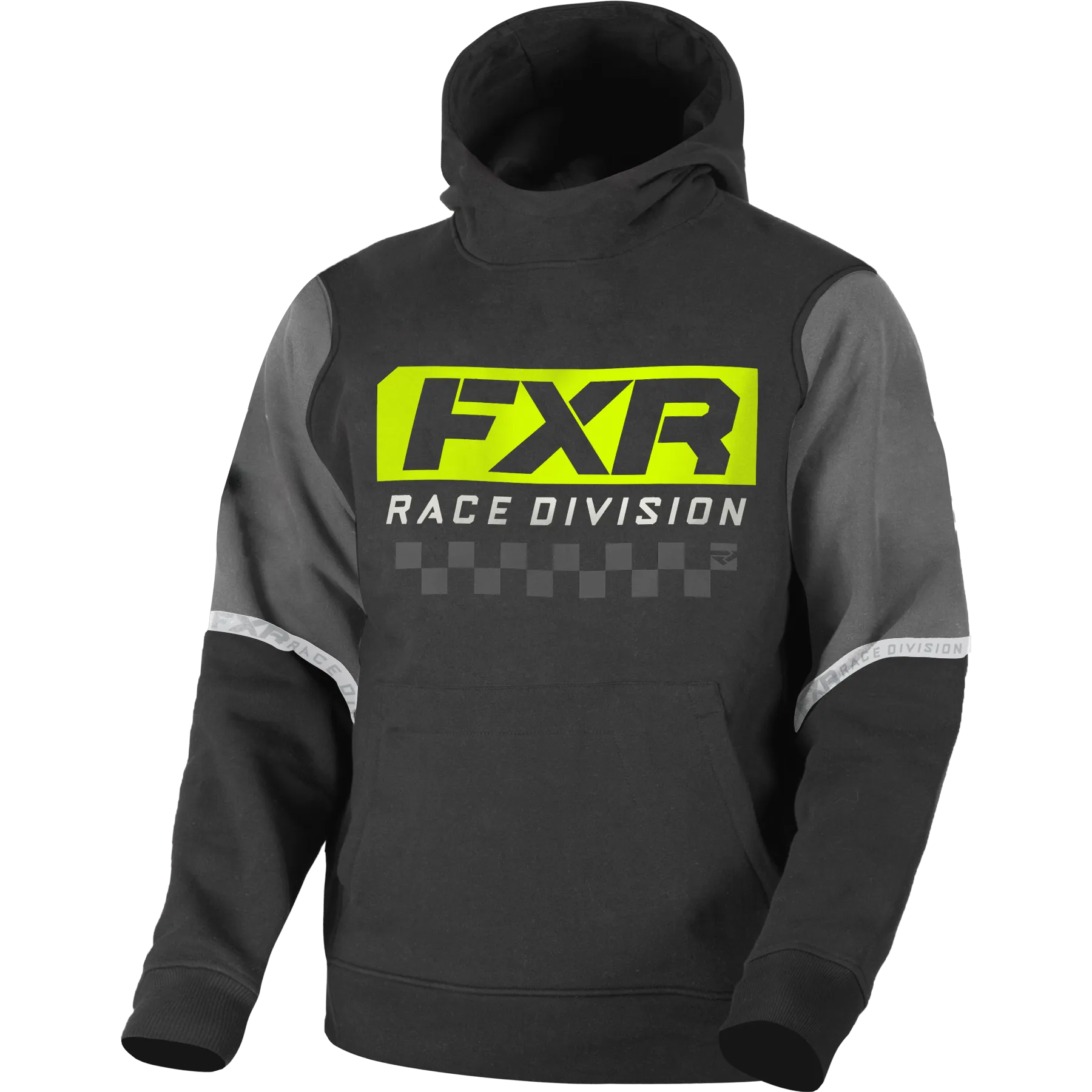 FXR Race Division Youth Pullover Fleece Black/Hi-Vis