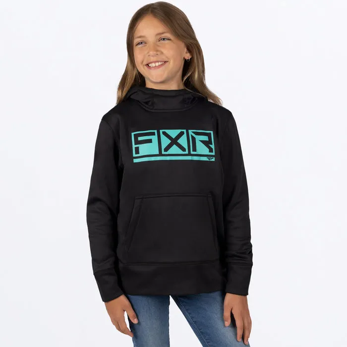 FXR Youth Podium Tech Pullover Fleece Black/Mint