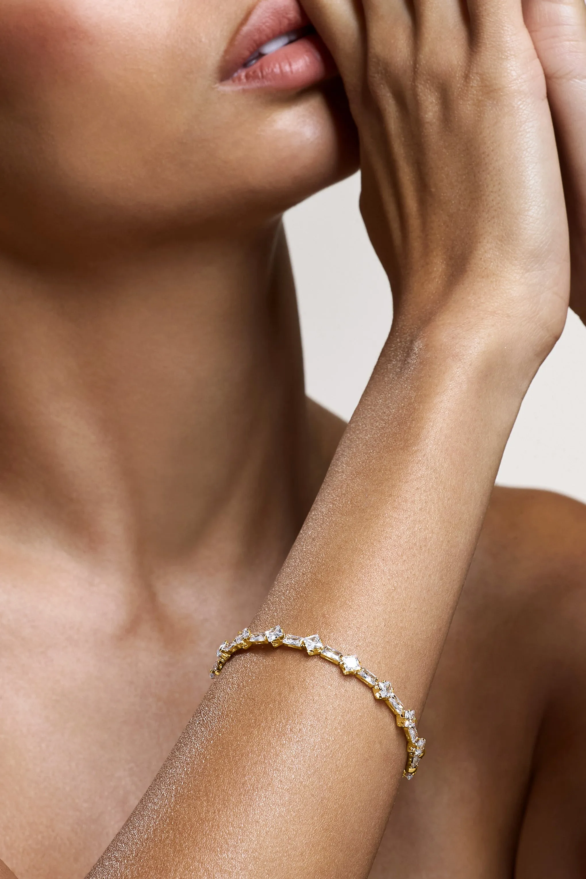 Glitz | Gold Diamante Bracelet