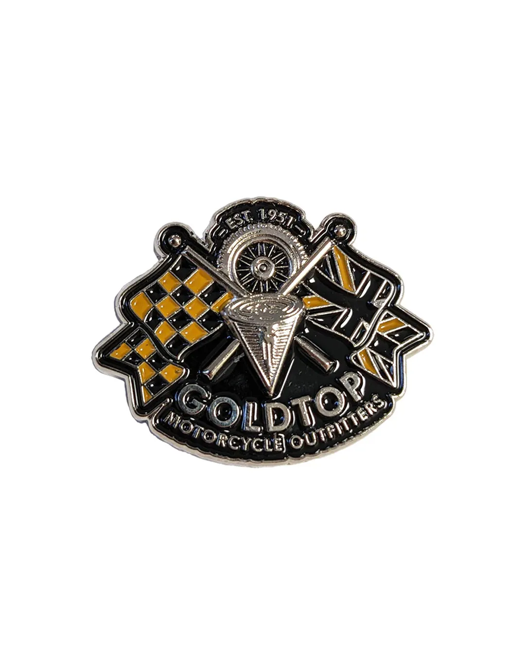 Goldtop Enamel Badge Pin