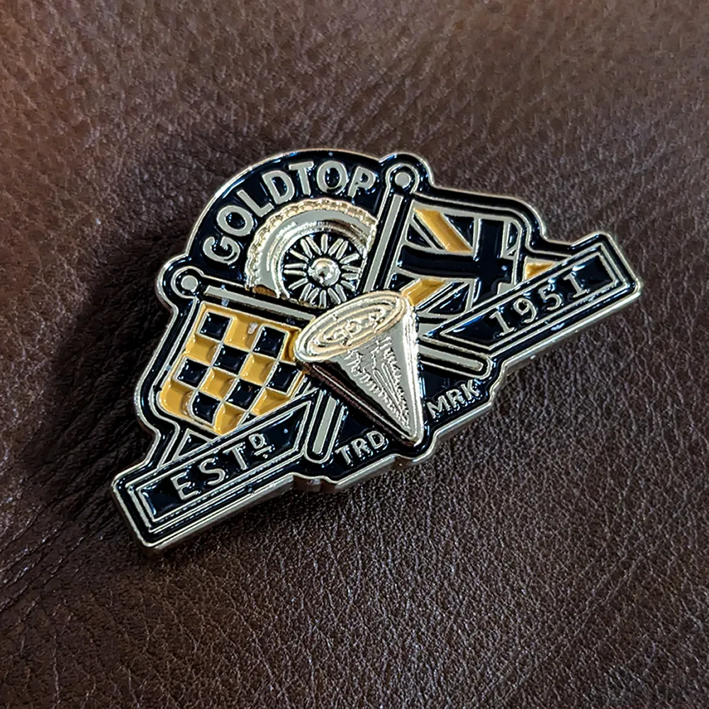 Goldtop Enamel Badge Pin