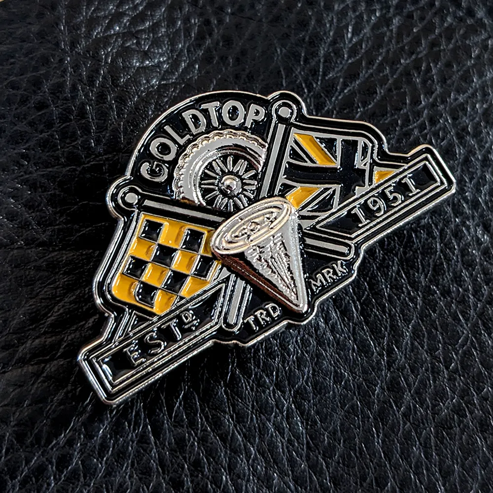 Goldtop Enamel Badge Pin