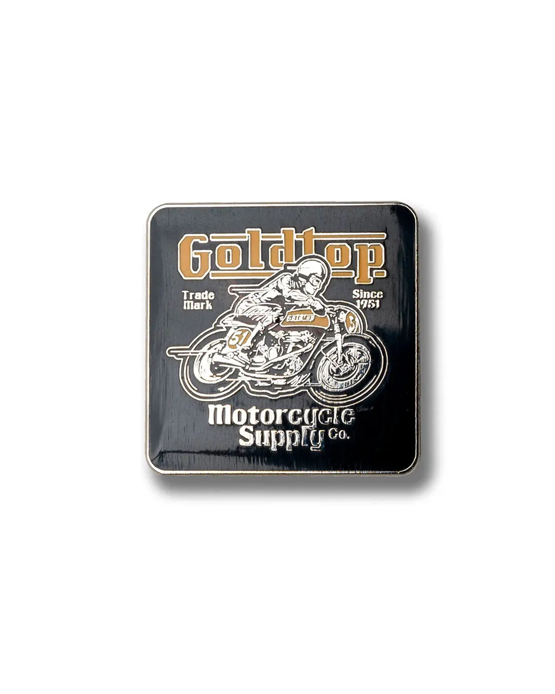 Goldtop Enamel Badge Pin