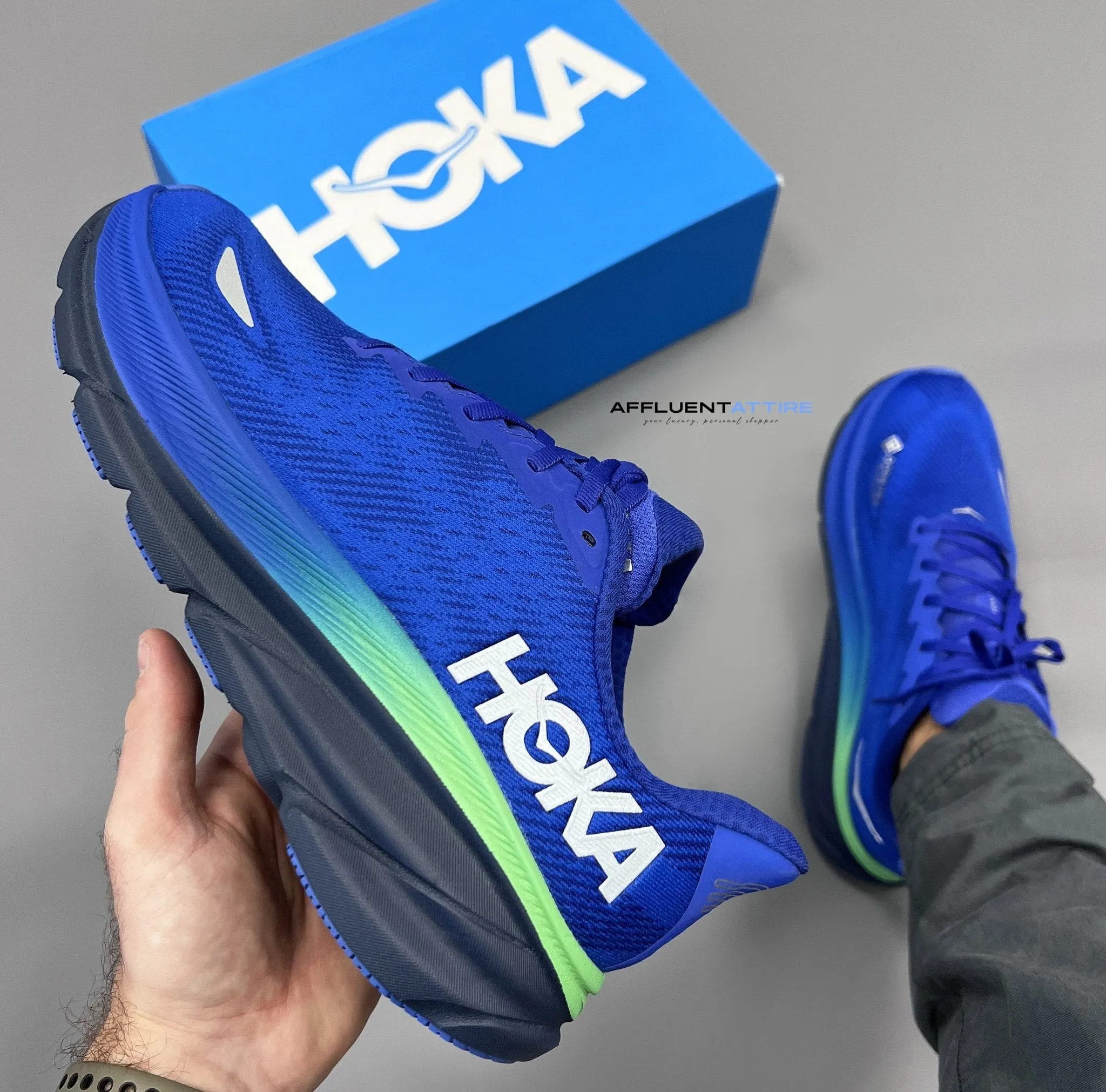 HOKA CLIFTON 9 GORTEX ELECTRIC BLUE