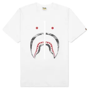 Honeycomb Camo Shark Tee - White