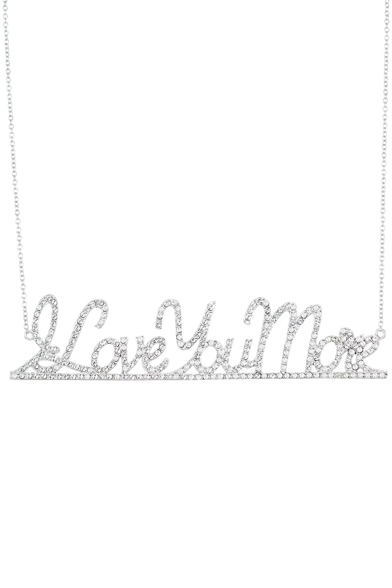 I Love You More Nameplate Necklace - Extra Large