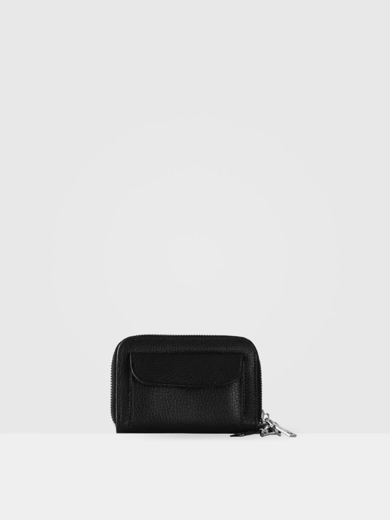 Iris MIRUM Leather Vegan  Wallet | Black & Silver