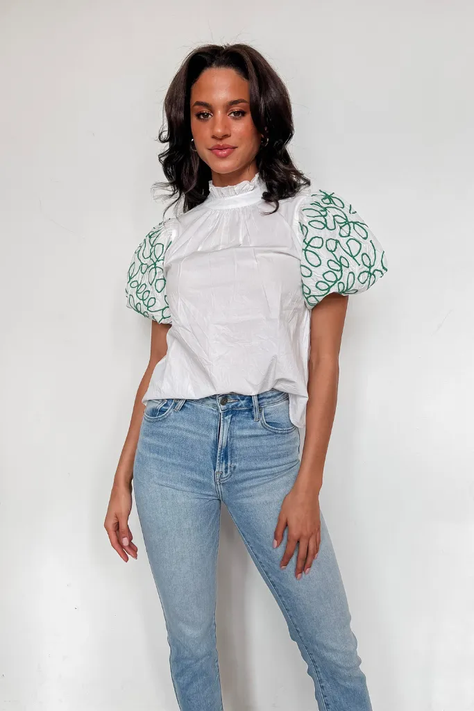 Ivy League Puff Sleeve Top