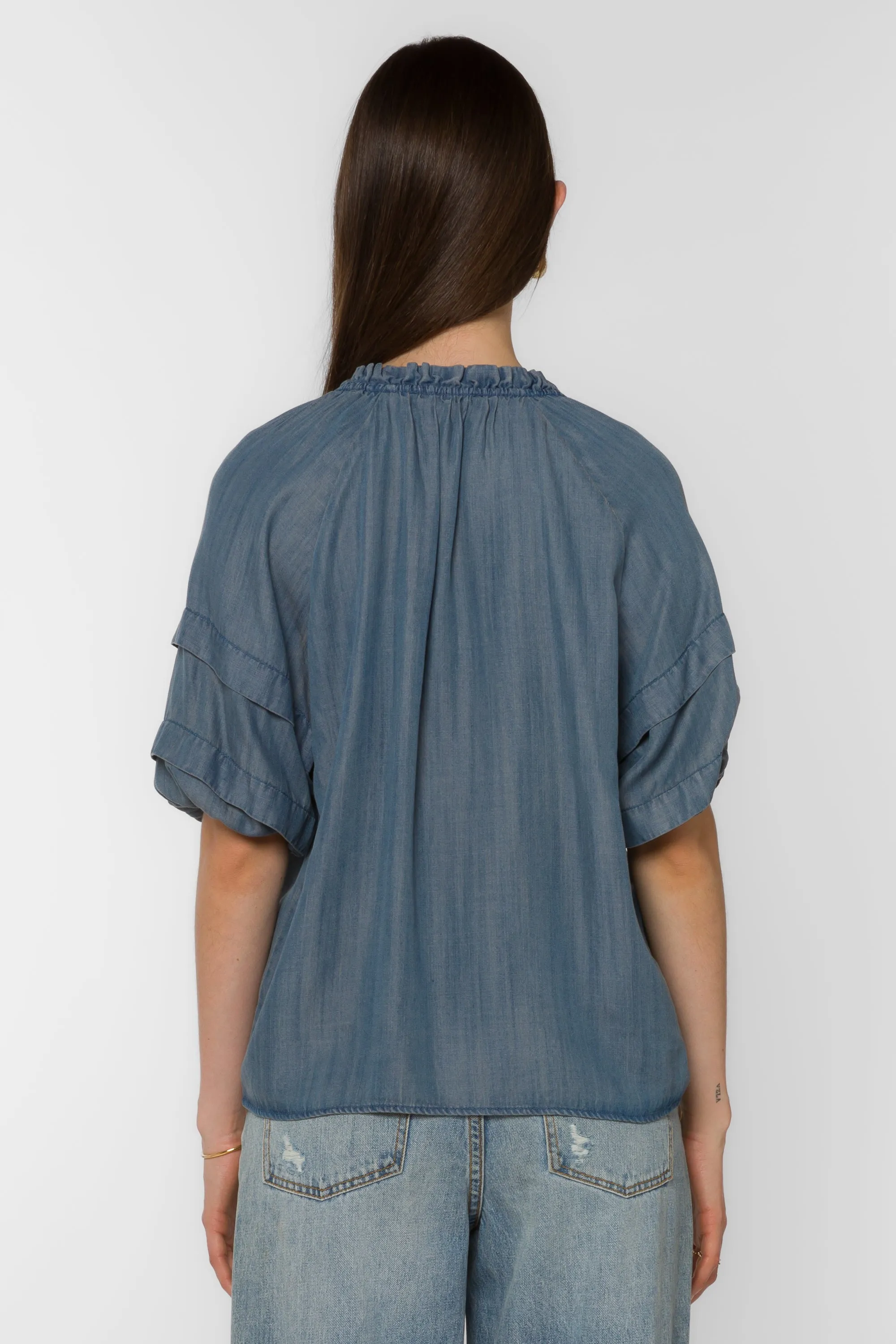 Kenna Malibu Blue Blouse