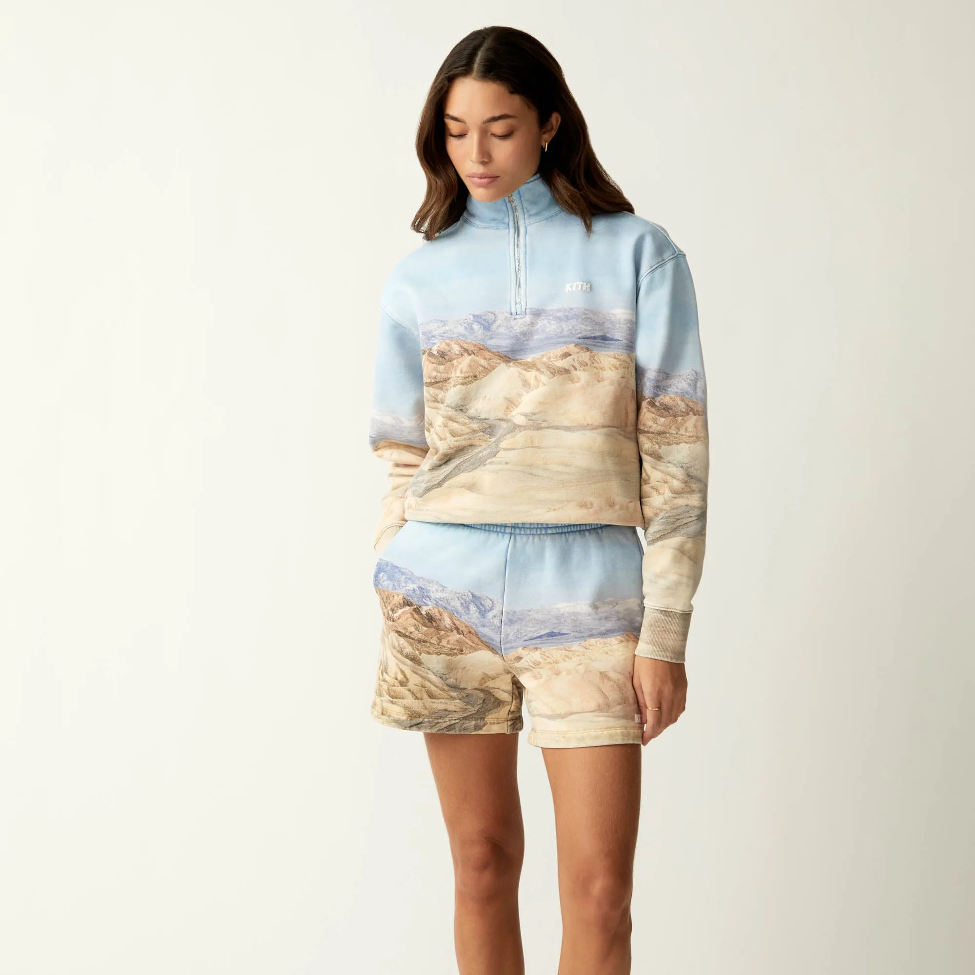 Kith Women Desert Landscape Hunter Quarter Zip - Larimar