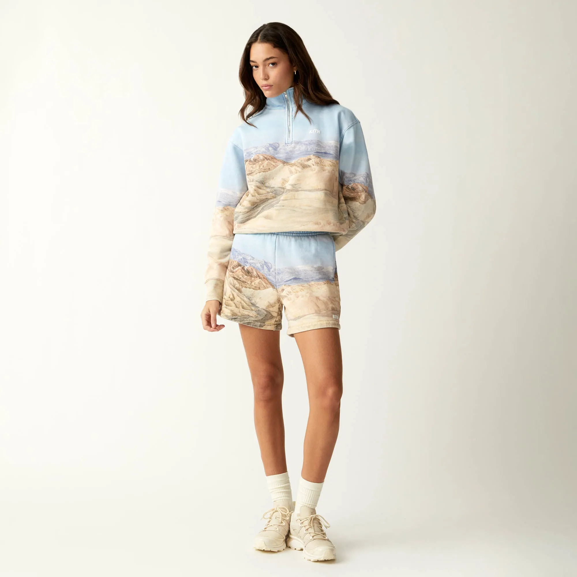 Kith Women Desert Landscape Hunter Quarter Zip - Larimar