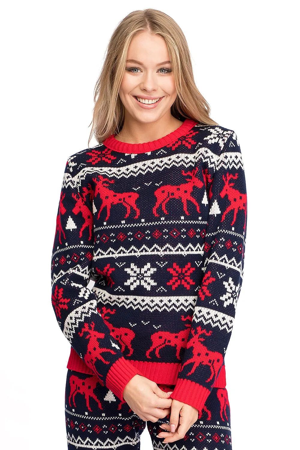 LaLupa Christmas Jumper Navy