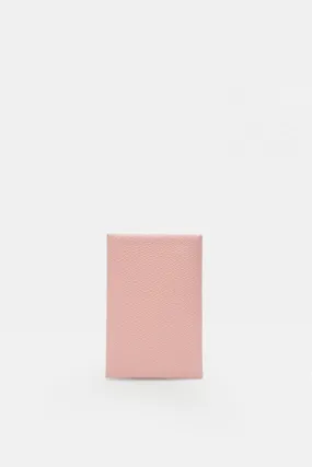 Leather Card Holder, Baby pink