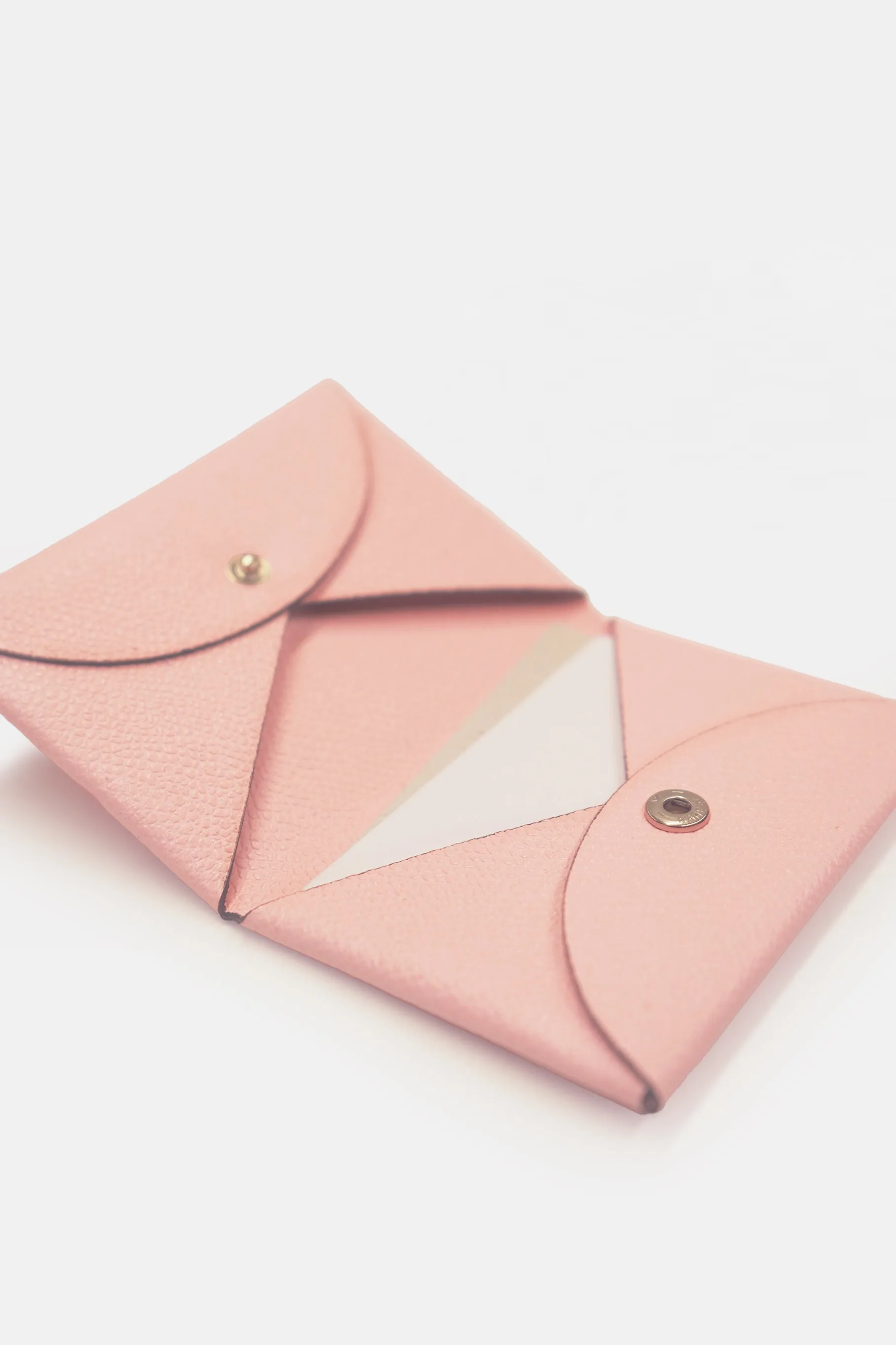 Leather Card Holder, Baby pink