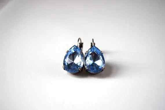 Light Blue Teardrop Earring