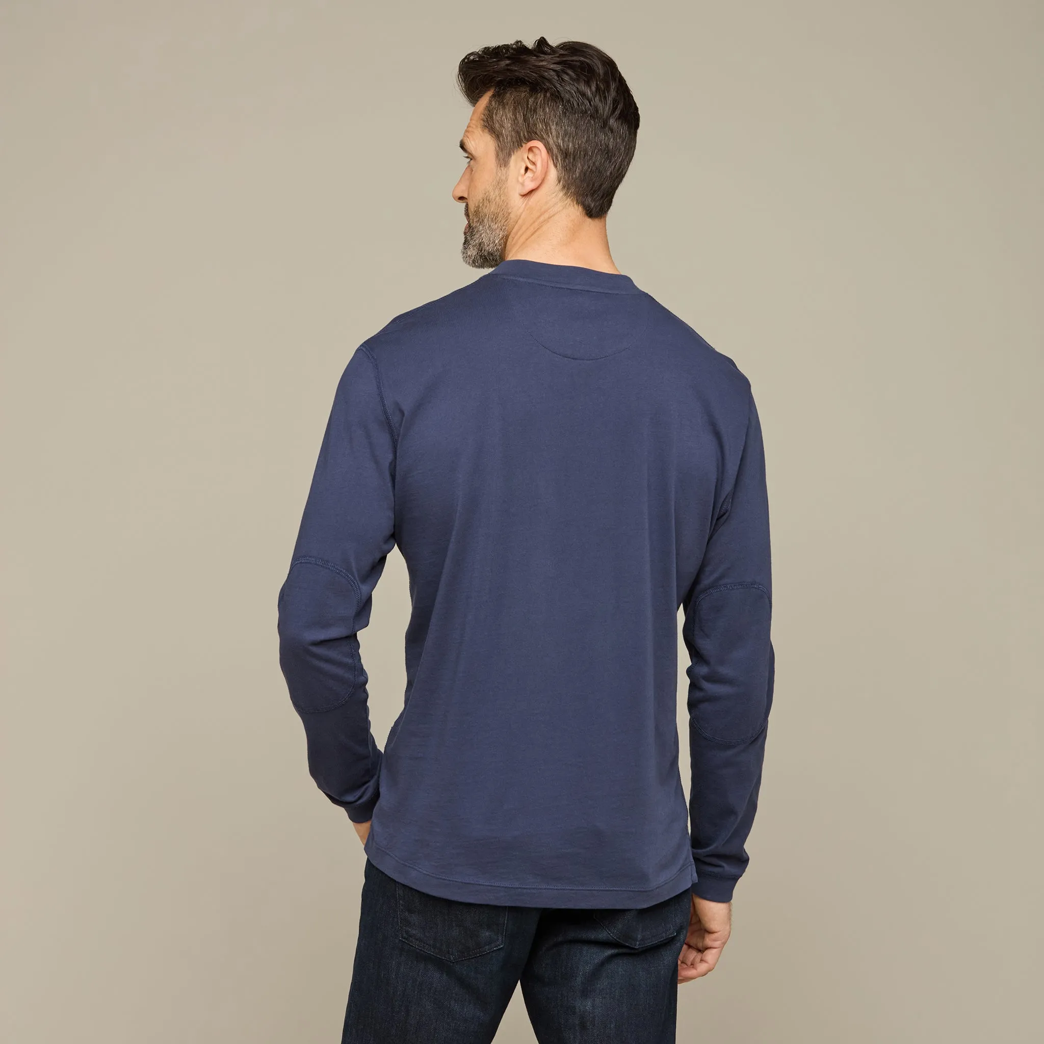 Lucchese Pima Cotton Henley :: Navy