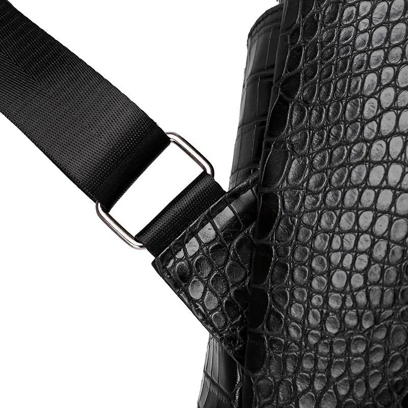 Luxury Crocodile Pattern PU Leather Backpack