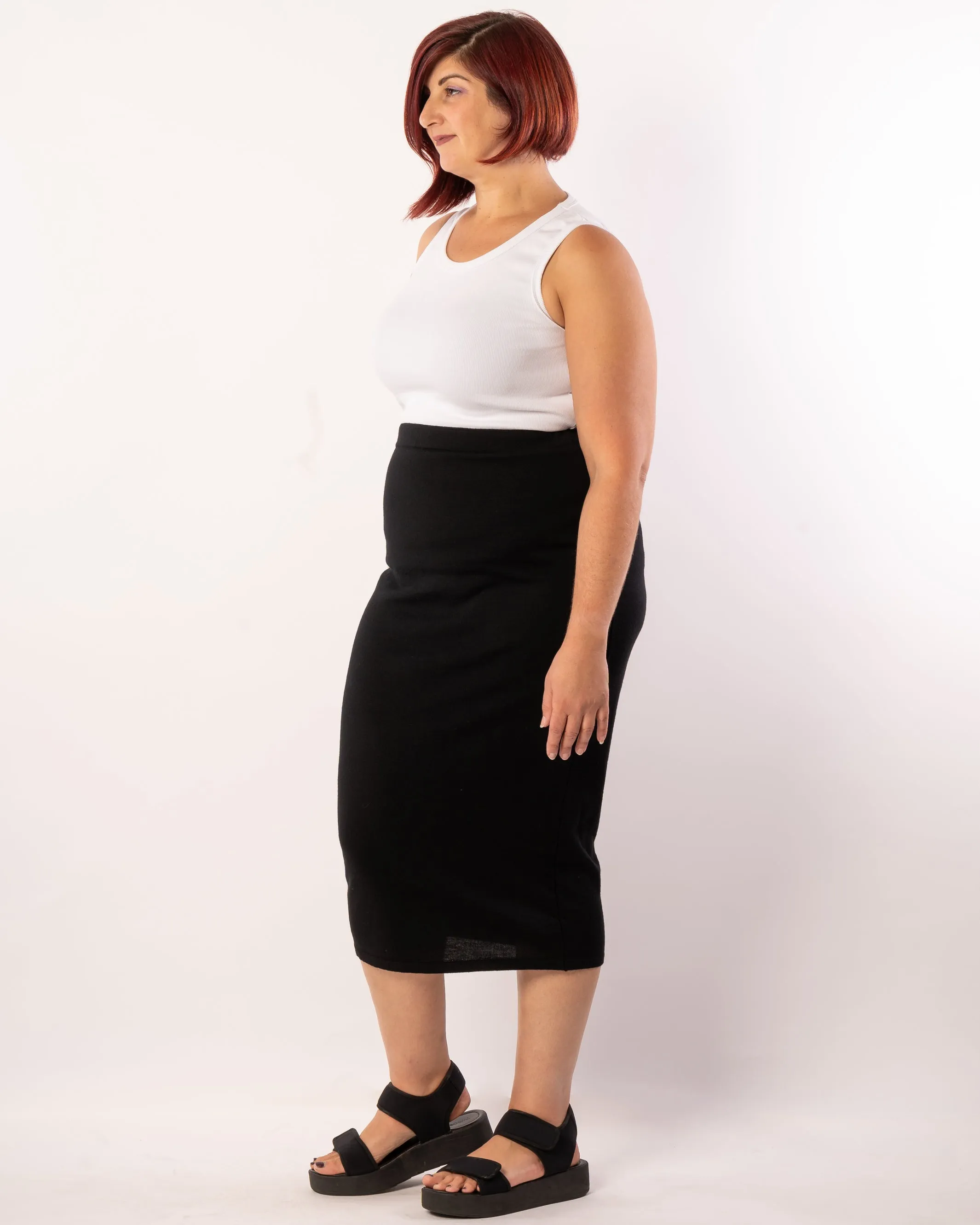 Make Me Feel Merino Knit Maxi Skirt - Black - LAST SIZE - M (18-20)