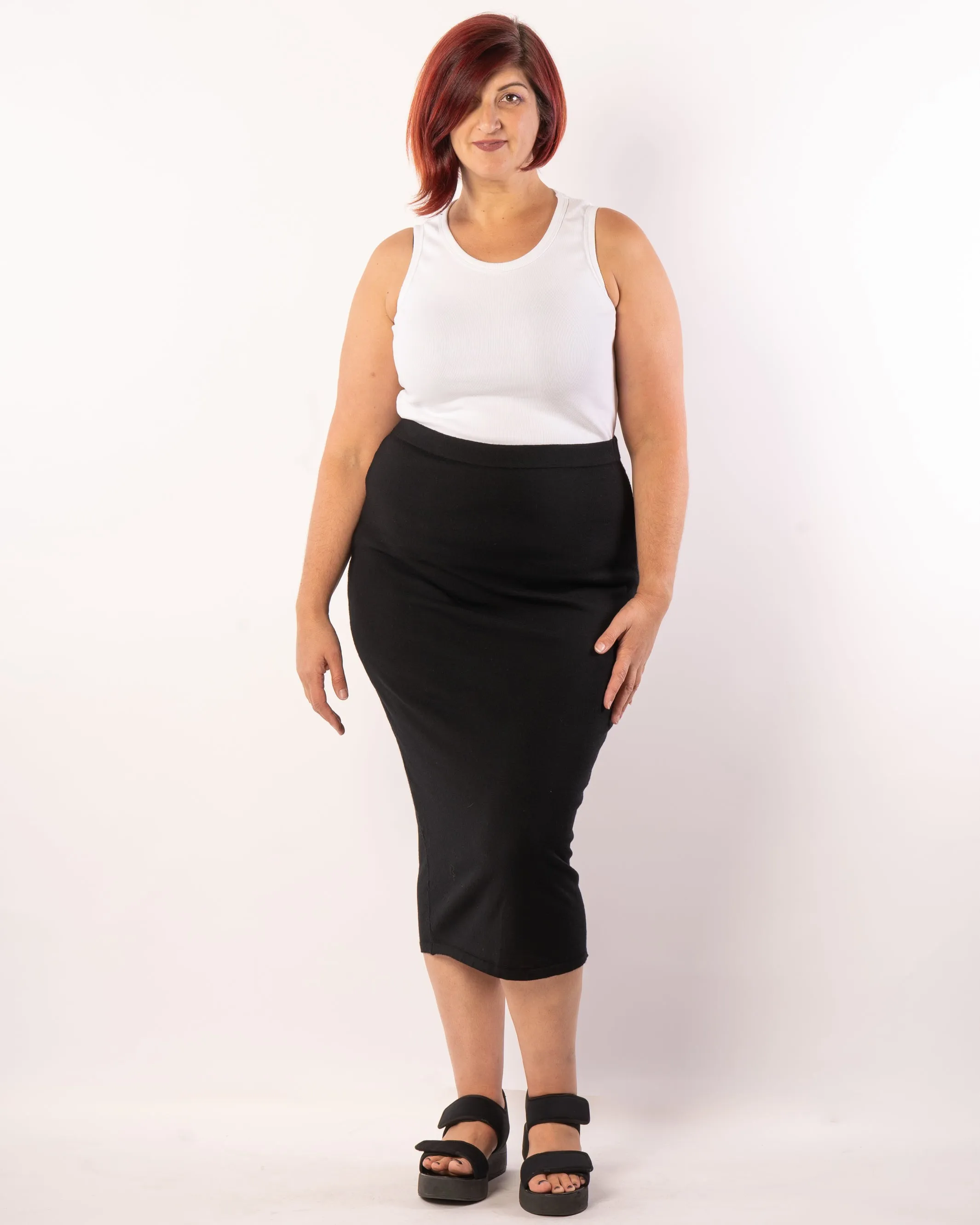 Make Me Feel Merino Knit Maxi Skirt - Black - LAST SIZE - M (18-20)