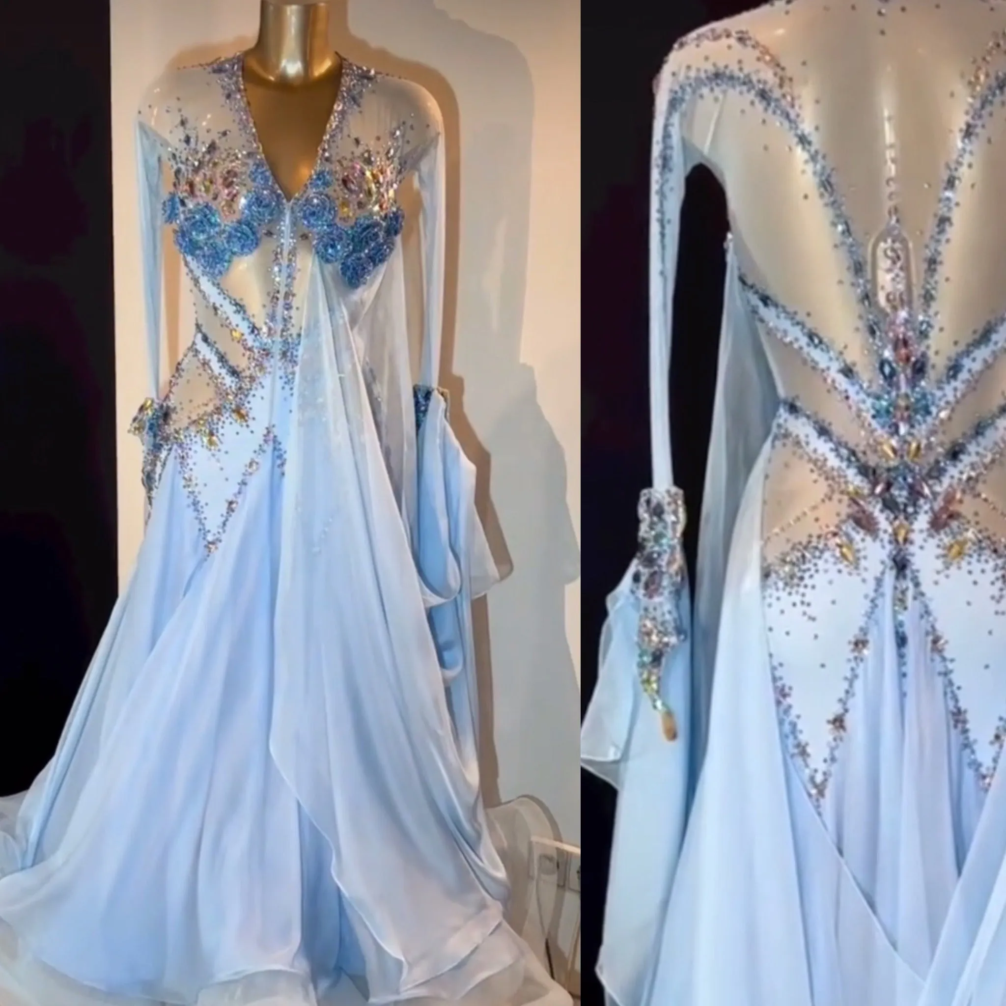 Melnikoff Design Competition Dress in Sky Blue