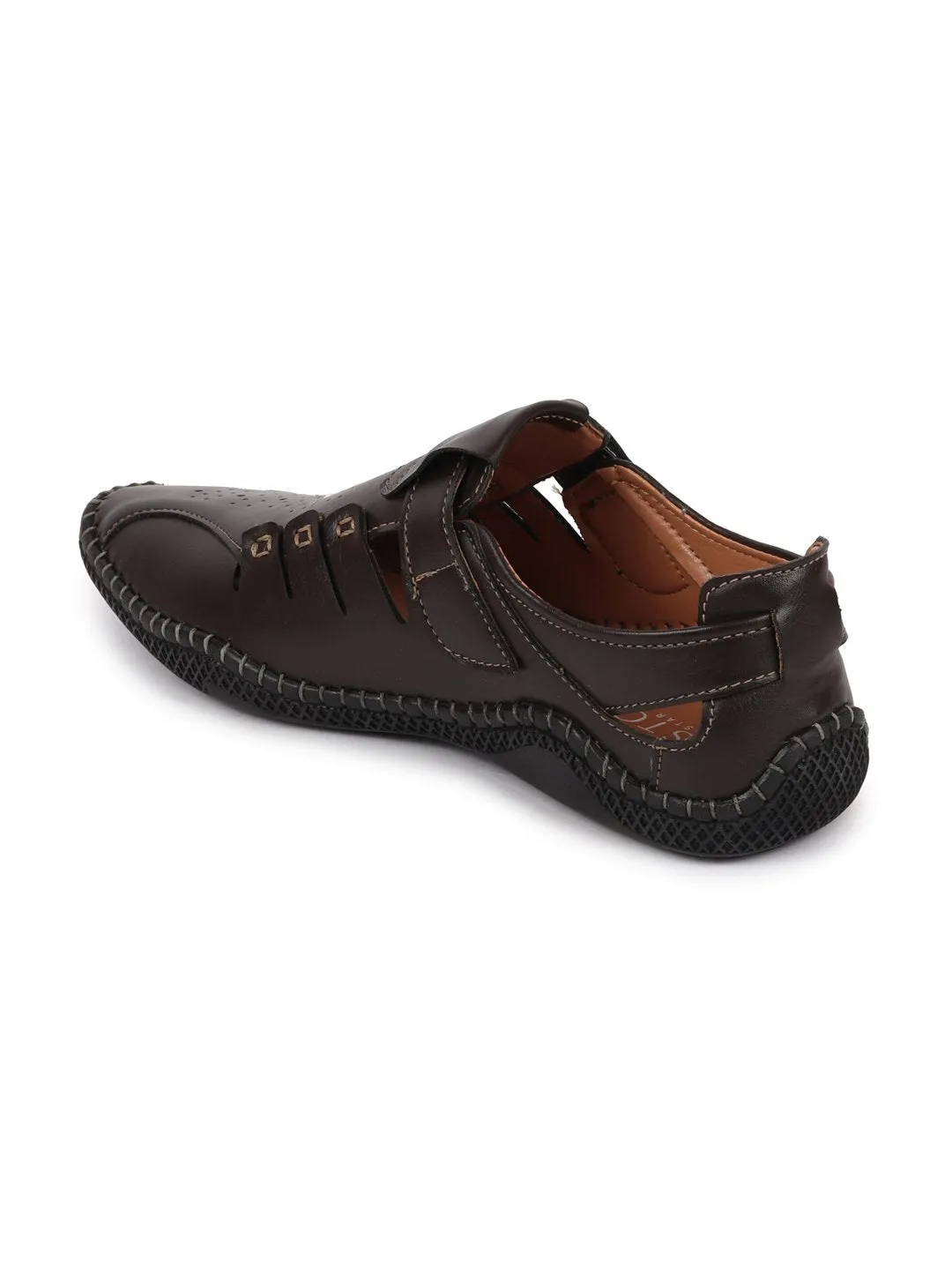 Men Brown Fisherman Flexi Sandals