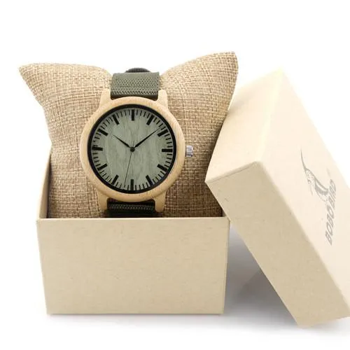 Mens Natural Wooden Watch Unisex Clean Design with Box