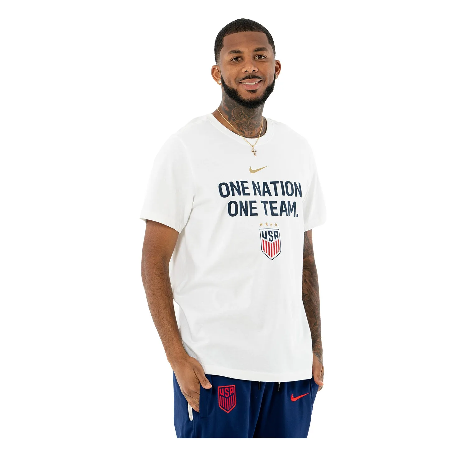 Men's Nike USWNT One Nation One Team White Tee