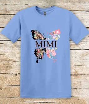 MiMi Butterfly Super Soft Ring Spun 100% Cotton Midweight Unisex T-Shirt TShirt