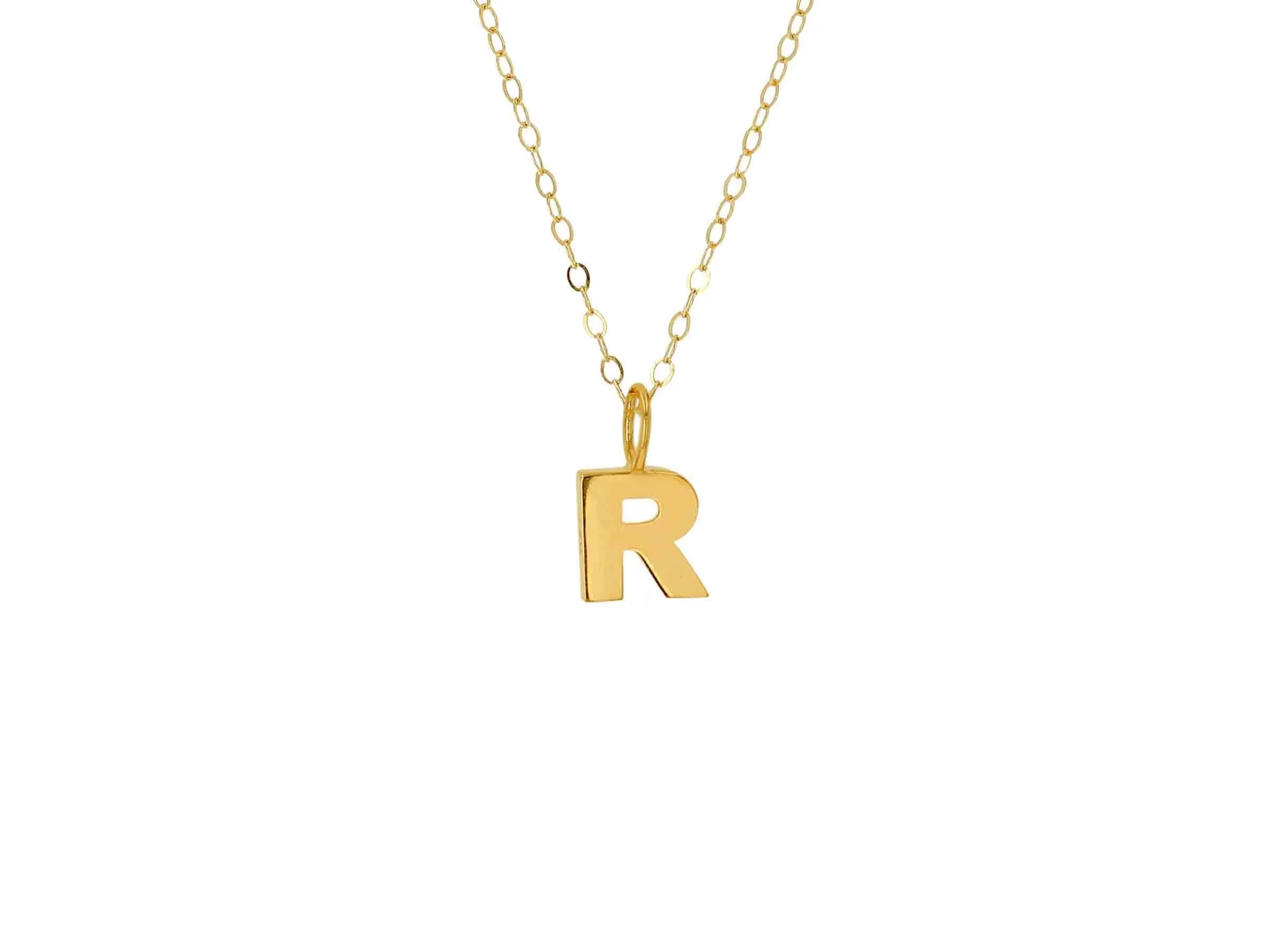 Mini Gold Block Letter Charm